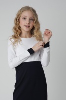 Бело-синее платье Gulliver, школьная форма для девочек  фото, kupilegko.ru